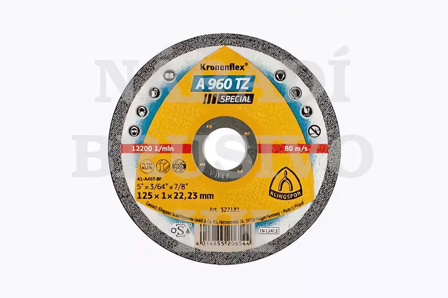 Řezný kotouč 125x1,0x22,23 A960TZ SPECIAL na nerez, ocel a neželezné kovy Klingspor