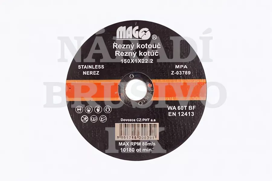 Řezný kotouč 125x1,0x22,23 WA60T MAGG na nerez