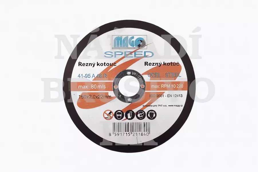 Řezný kotouč 180x1,5x22,23 A46R MAGG SPEED na ocel