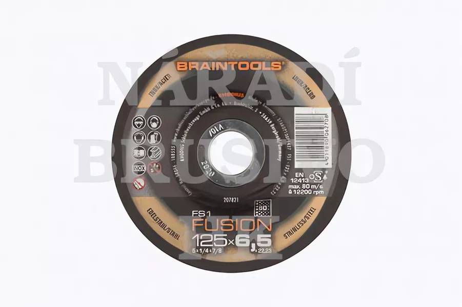 Brusný kotouč 115x4,0x22,23 FS1 Fusion BRAINTOOLS P60 na nerez Rhodius