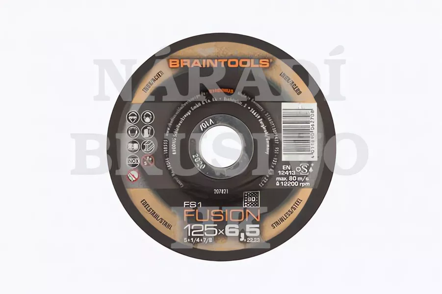 Brusný kotouč 115x4,0x22,23 FS1 Fusion BRAINTOOLS P40 na nerez Rhodius