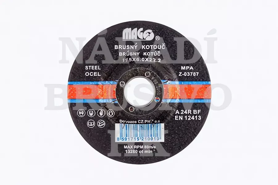 Brusný kotouč 115x6,0x22,23 A24R MAGG na ocel