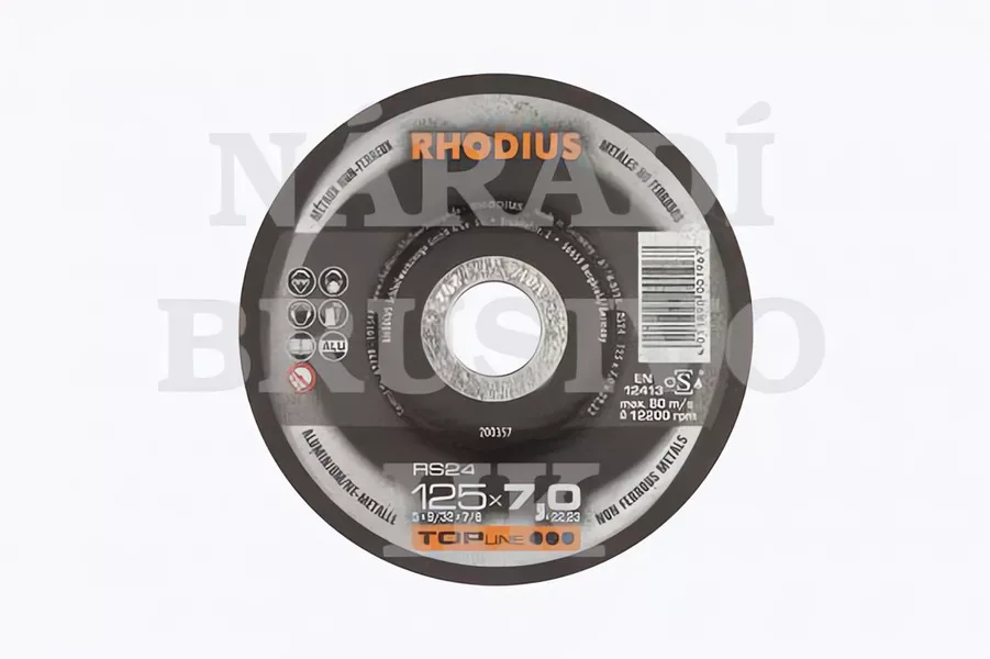 Brusný kotouč 125x7,0x22,23 RS24 TOPline na neželezné Rhodius