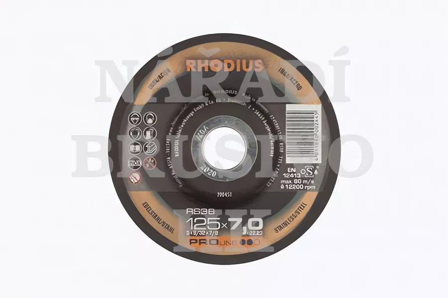 Brusný kotouč 125x7,0x22,23 RS38 PROline na nerez Rhodius