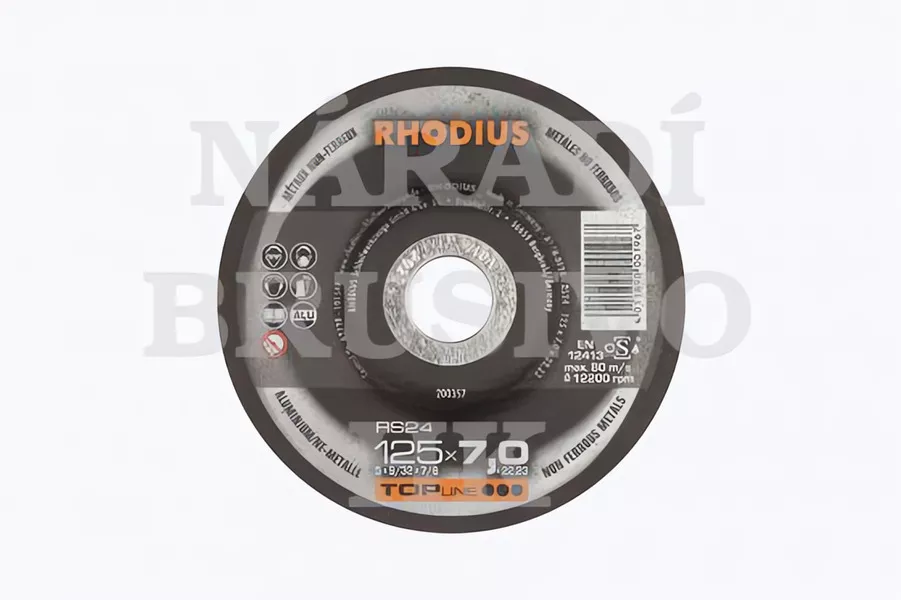 Brusný kotouč 180x7,0x22,23 RS24 TOPline na neželezné Rhodius