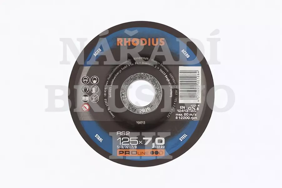 Brusný kotouč 230x7,0x22,23 RS2 PROline na ocel Rhodius