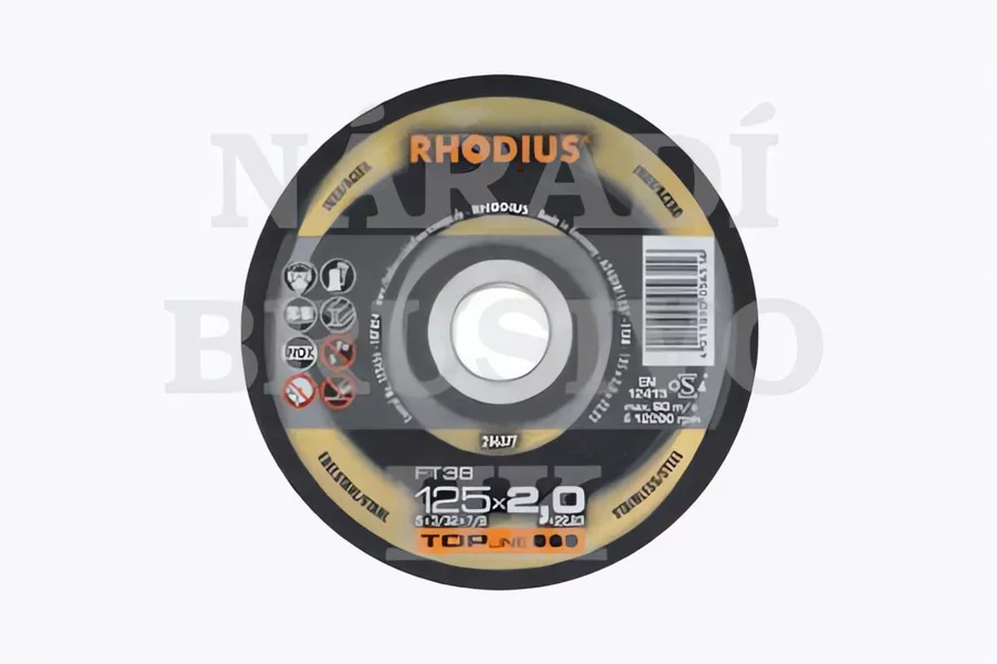 Řezný kotouč 100x2,0x16,0 FTK38 TOPline na nerez a ocel Rhodius