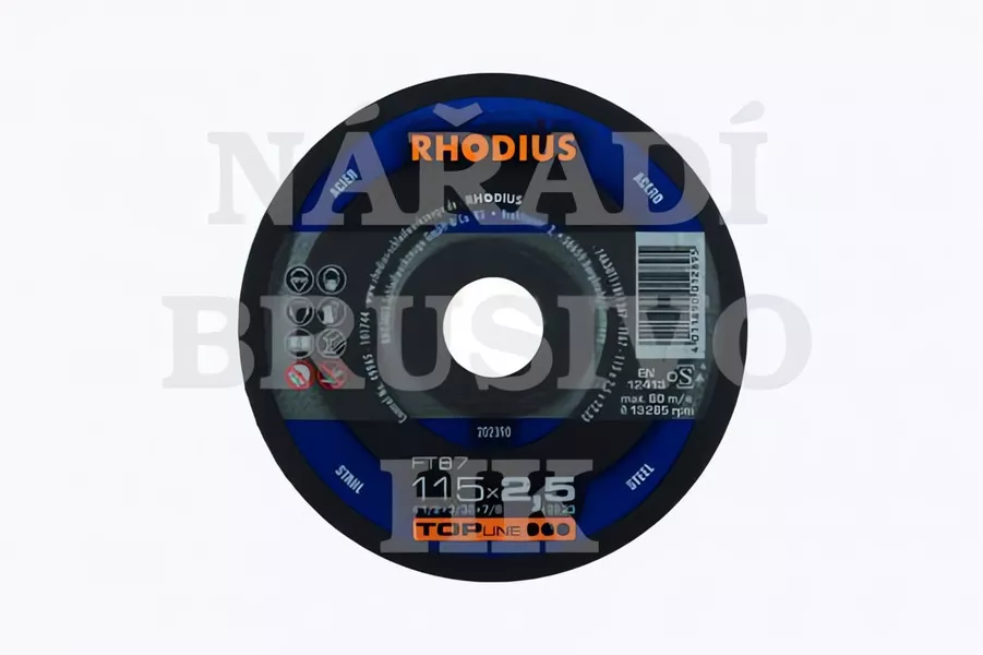 Řezný kotouč 115x2,5x22,23 FTK67 TOPline na ocel Rhodius