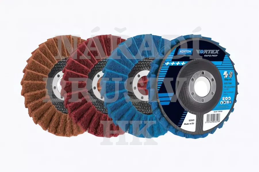 Lamelový kotouč brusné rouno 115x22,23 VORTEX RAPID PREP MEDIUM talířový na nerez Norton