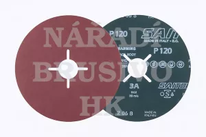 Fíbrový brusný kotouč 125x22 P 60 SAITDISC 3A na nerez a ocel