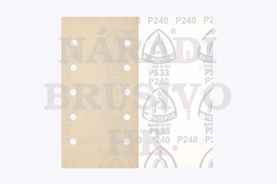 Brusný papír arch 115x230/10 P 100 PS33BK na barvu, lak, tmel, dřevo Klingspor