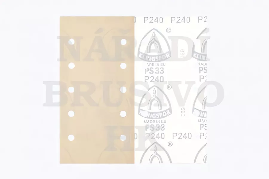 Brusný papír arch 115x230/10 P 240 PS33CK na barvu, lak, tmel, dřevo Klingspor