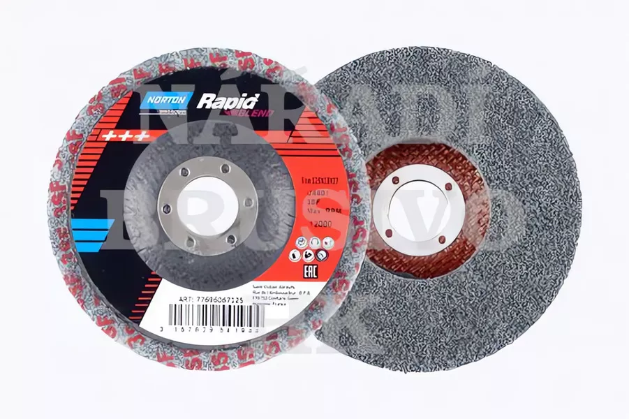 Čistící a leštící disk brusné rouno 125x6,0x22,23 NEX3SF RAPID BLEND FINE na povrchové úpravy Norton