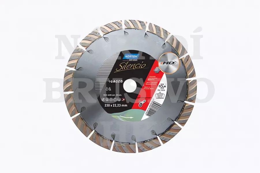 Diamantový kotouč 230x22,23 EXTREME SILENCIO BETON na beton železobeton, stavební materiály Norton Clipper