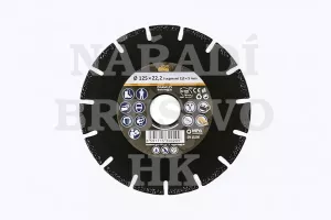 Diamantový kotouč 125x22,2 DKAM125 MAGG na litinu, ocel, nerezovou ocel, dřevo, neželezné kovy, beton, kámen, umělou hmotu, gumu, plast