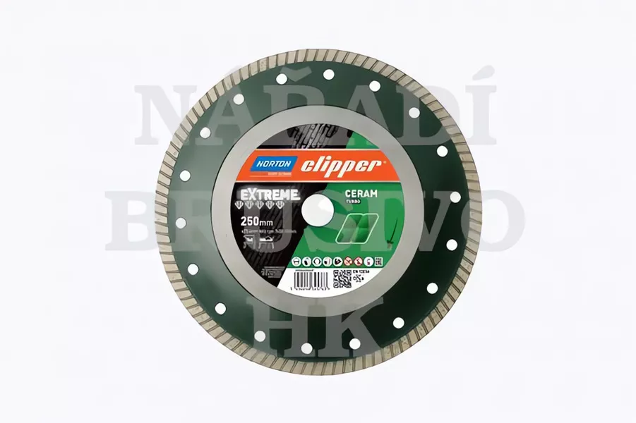 Diamantový kotouč 125x22,23 EXTREME CERAM TURBO na keramickou dlažbu, keramiku, žulu, mramor, břidlici, kámen, obklady, porcelán, sklo, teracotu Norton Clipper