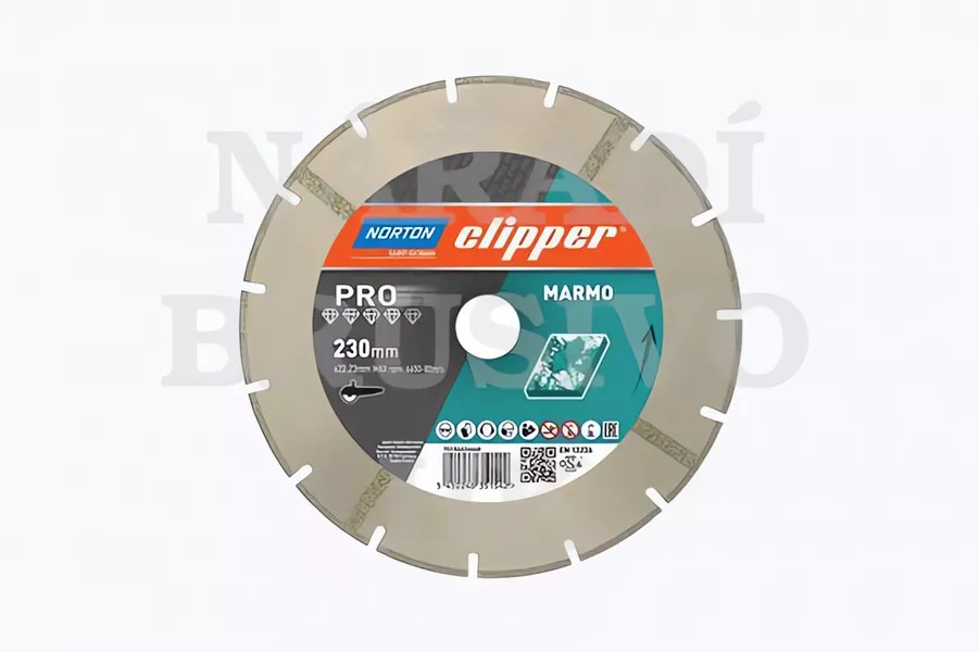 Diamantový kotouč 125x22,23 PRO MARMO na kompaktní přírodní kámen, plast, kompozitní materiály, pryskyřice Norton Clipper