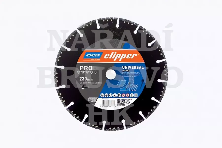 Diamantový kotouč 125x22,23 PRO UNIVERSAL DUCTILE na litinu, beton, plast, asfaltové šindele, sklolamináty, pryskyřice, malé množství dřeva Norton Clipper