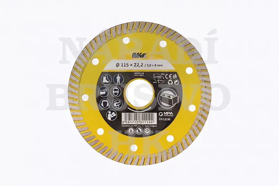 Diamantový kotouč 150x22,2 DKTK150 MAGG TURBO SPEED na žulu, mramor, dlažbu, zámkovou dlažbu, pískovec, porobeton, cihlu, vnitřní obklady, střešní tašku i pálenou, plavenou dlažbu