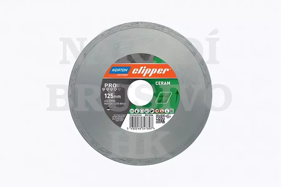 Diamantový kotouč 180x25,4/22,23 PRO CERAM na keramickou dlažbu, keramiku, žulu, mramor, břidlici, kameninovou dlažbu, středně tvrdé obklady Norton Clipper