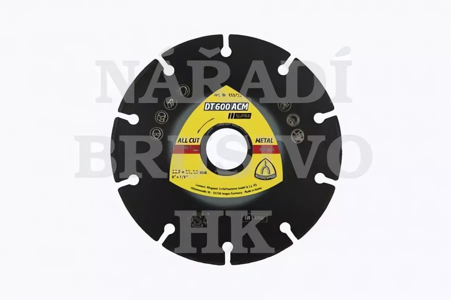 Diamantový kotouč 230x22,23 DT600ACM Supra na litinu, ocel, nerez, neželezné kovy Klingspor