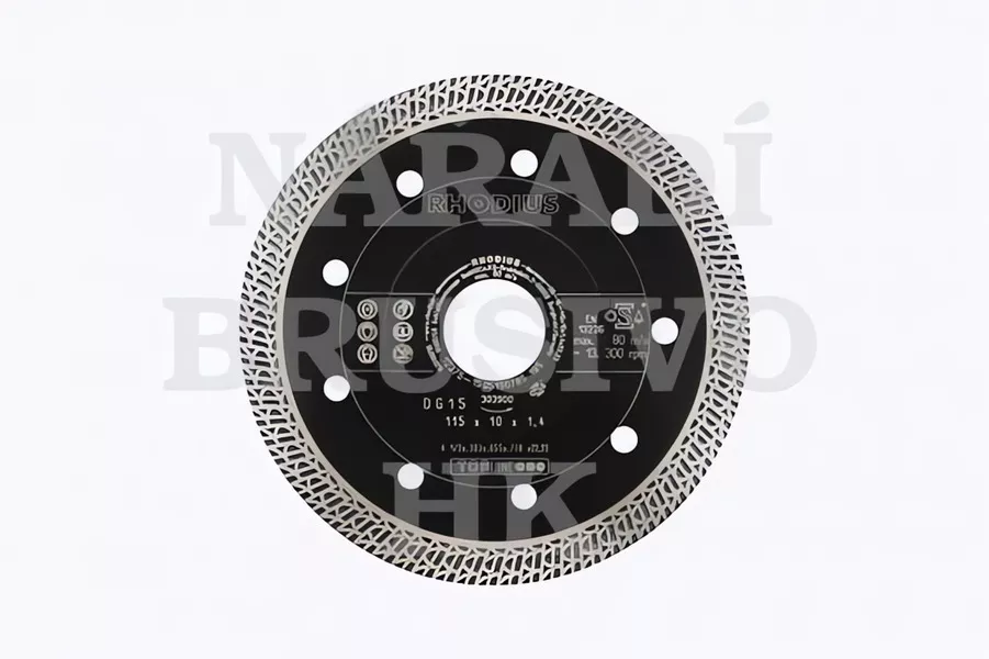 Diamantový kotouč 115x22,23 DG15 TOPline na porcelán, tvrdou dlažbu, tvrdý obklad Rhodius