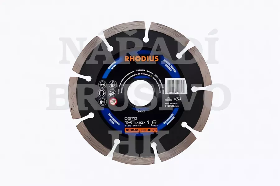 Diamantový kotouč 150x22,23 DG70 ALPHAline na beton, cihlu, přírodní kámen, zámkovou dlažbu Rhodius