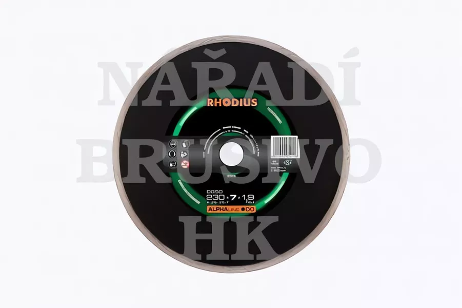 Diamantový kotouč 180x22,23 DG50 ALPHAline na keramický obklad s glazurou Rhodius