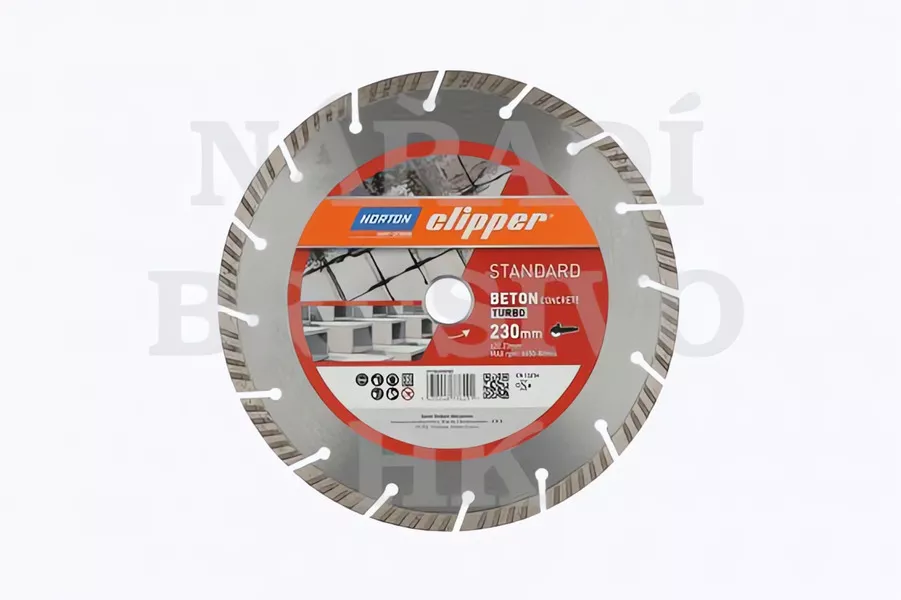 Diamantový kotouč 350x25,4/20 STANDART BETON na zralý beton, armovaný beton, tvrdé materiály, stavební materiály Norton Clipper