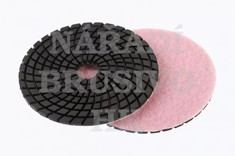 Diamantový kotouč leštící disk 100 P 3000 na suchý zip na žulu, mramor, keramiku, sklo Brusivo HK