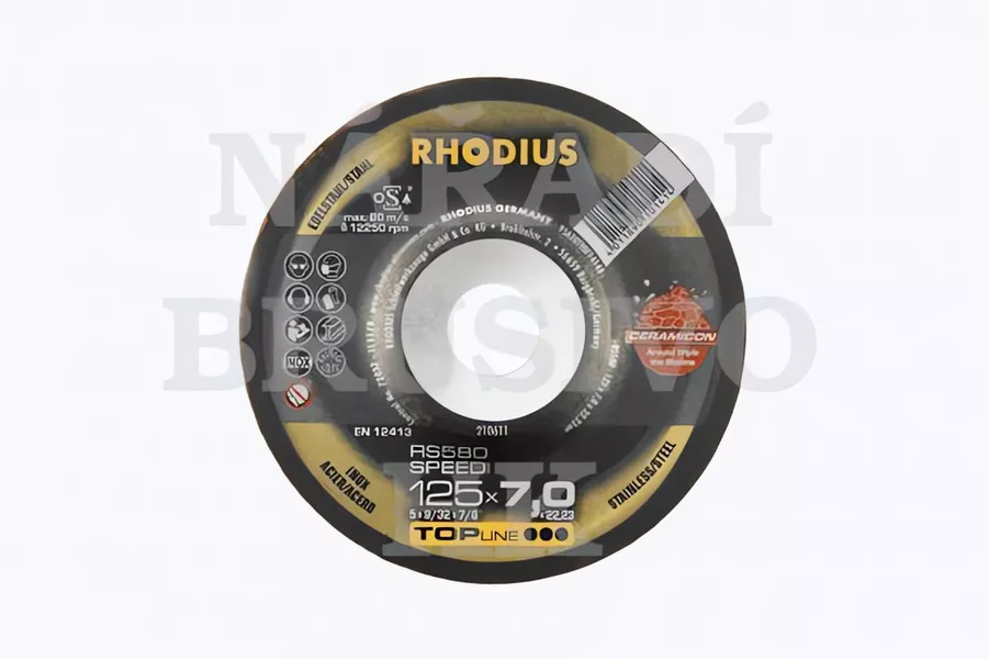 Brusný kotouč 125x7,0x22,23 RS580 CERAMICON TOPline Rhodius