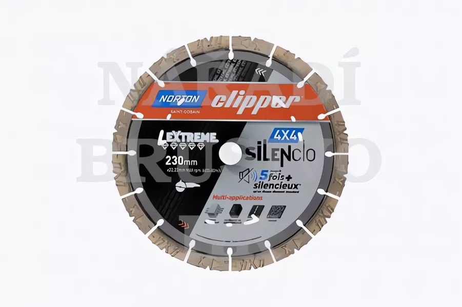 Diamantový kotouč 125x22,23 PRO 4X4 SILENCIO na beton, armovaný beton, asfalt, kámen, žulu, stavební materiály Norton Clipper