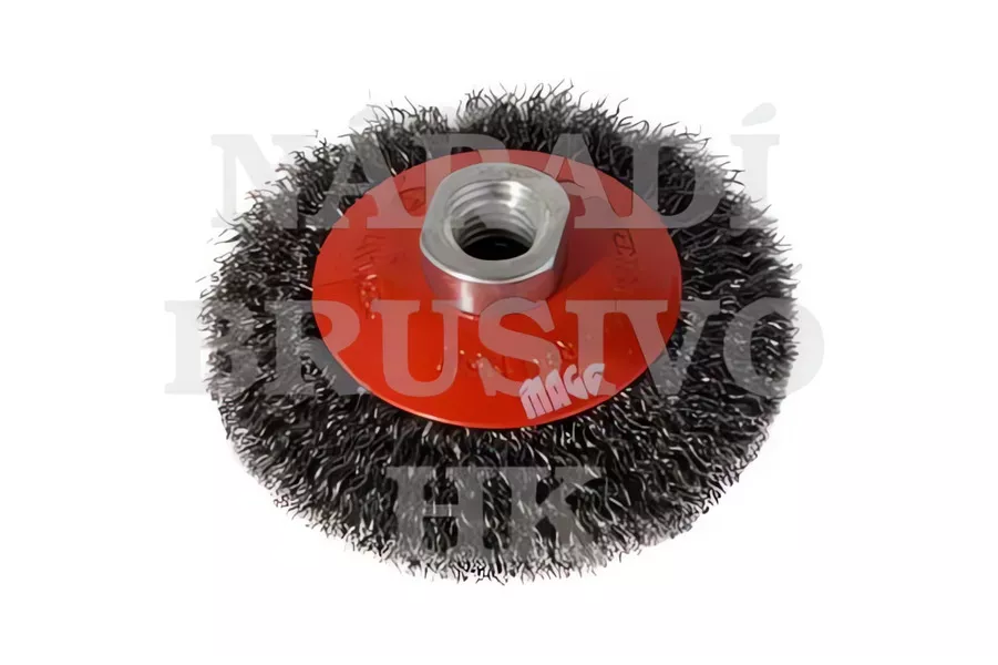Drátěný kartáč pr. 100-0,30 mm M14 miskový vlnitý Magg