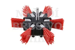 Drátěný kartáč pr. 100-6 mm stopkový NYLON