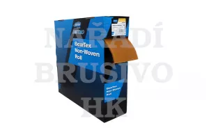 Role brusné rouno netkaná textilie 115x10000 ROTOLO ROLLS BEARTEX F2504 MICRO FINE GOLD na ocel, nerez, barvu, plast, dřevo