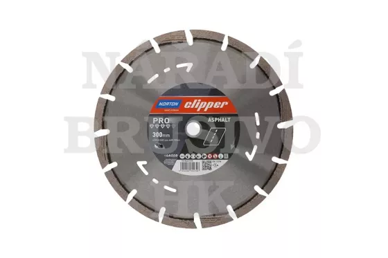 Diamantový kotouč 300x20 PRO ASPHALT na asfalt, asfalt na betonu, čerstvý beton, abrazivní stavební materiály Norton Clipper