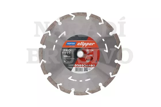 Diamantový kotouč 300x20 PRO BETON SOFT na zralý beton, armovaný beton, tvrdý materiál, stavební materiál Norton Clipper