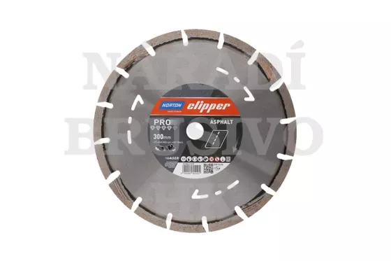 Diamantový kotouč 300x25,4 PRO ASPHALT na asfalt, asfalt na betonu, čerstvý beton, abrazivní stavební materiály Norton Clipper