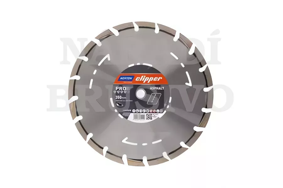 Diamantový kotouč 350x20 PRO ASPHALT na asfalt, asfalt na betonu, čerstvý beton, abrazivní stavební materiály Norton Clipper