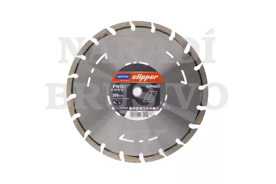 Diamantový kotouč 350x20 PRO ASPHALT na asfalt, asfalt na betonu, čerstvý beton, abrazivní stavební materiály Norton Clipper