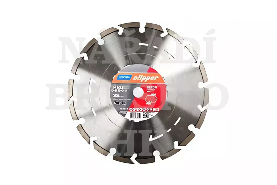 Diamantový kotouč 350x25,4 PRO BETON SOFT na zralý beton, armovaný beton, tvrdý materiál, stavební materiál Norton Clipper