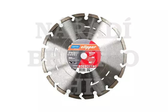 Diamantový kotouč 350x25,4 PRO BETON SOFT na zralý beton, armovaný beton, tvrdý materiál, stavební materiál Norton Clipper
