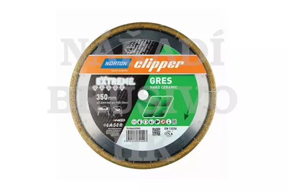 Diamantový kotouč 450x25,4 PRO BETON na zralý beton, armovaný beton, tvrdé materiály, stavební materiály Norton Clipper