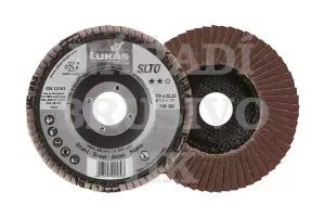 Lamelový brusný kotouč 115 x 22,23 P 60 SLTO Normalkorund na ocel, litinu, plast, dřevo