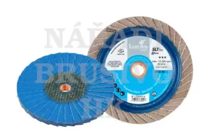 Lamelový brusný kotouč 115 x 5/8" P 40 SLTFLEX ZKS na nerez, ocel, hliník, litinu, titan
