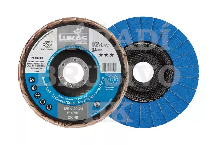 Lamelový kotouč 115x22,23 P 40 V2 POWER INOX talířový Lukas