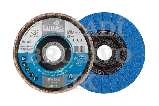 Lamelový kotouč 115x22,23 P 60 V2 POWER INOX talířový Lukas