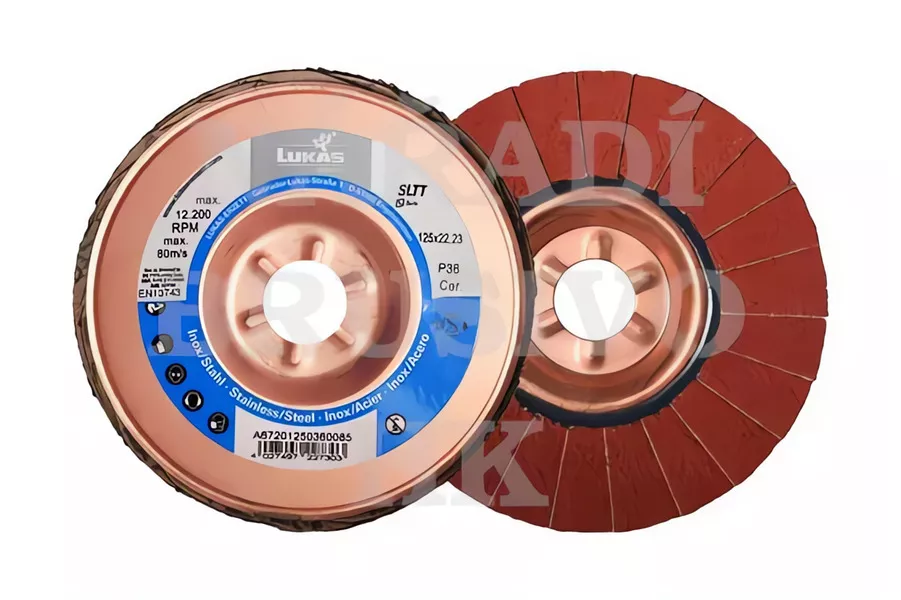 Lamelový kotouč 125x22,23 P 36 SLTT CERAMIC3P INOX talířový Lukas