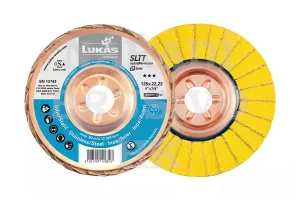 Lamelový kotouč 125x22,23 P 60 SLTT HYBRIDPERFECTION INOX talířový na nerez, ocel, hliník, litinu, titan, plast, dřevo