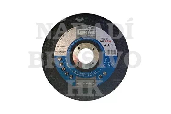 Řezný kotouč 125x1,0x22,23 A60X RAZOR CUT PLUS INOX na nerez a ocel Lukas